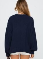 Swan Lake Love Knit Jumper Navy - Image 5