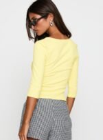 Elaia 3/4 Sleeve Top Yellow - Image 5