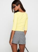 Hot Commodity Micro Shorts Black Gingham - Image 5