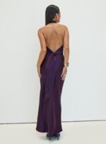 Rosaminta Halter Maxi Dress Plum - Image 4