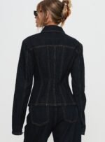 Rider Denim Jacket Dark Denim - Image 5