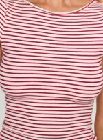 Drives Me Crazy Backless Top Red Stripe - Image 6