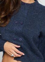 Kammi Button Up Cardigan Navy - Image 5