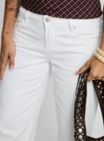 Sabryna Low Rise Straight Leg Jeans White - Image 6