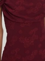 Azura Off The Shoulder Maxi Dress Burgundy - Image 7