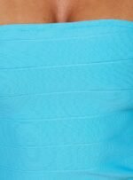 Alyzza Strapless Bandage Mini Dress Blue Topaz - Image 6