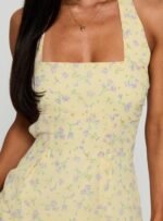 Rosamie Halter Mini Dress Cream / Floral - Image 5