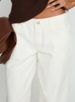 Ramos Low Rise Wide Leg Jeans White - Image 6