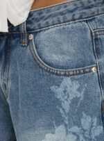 Johnni Floral Printed Low Rise Jeans Mid Wash - Image 6
