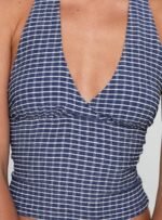 Whimsy Halter Top Navy Gingham - Image 6