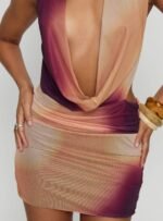 Tigress Halter Mini Dress Multi - Image 6