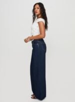 Darla Low Rise Straight Leg Jean Dark Blue Wash Petite - Image 4
