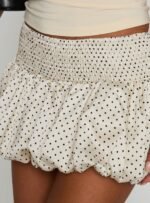 Sitting Pretty Bubble Hem Mini Skirt Polka Dot - Image 6