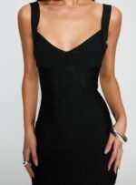 Justina Bandage Mini Dress Black - Image 6