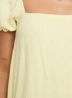 Beyond Linen Blend Mini Dress Yellow - Image 6