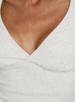 Baseline Cross Over Cap Sleeve Top Grey Marle - Image 6