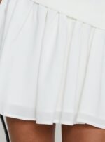 Odela Strapless Drop Waist Mini Dress White - Image 6