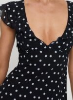 I Guess So Mini Dress Black Polka Dot - Image 6