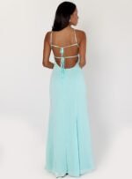 Jadira Scarf Maxi Dress Aqua - Image 5