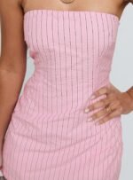 Yumiko Strapless Playsuit Pink - Image 5