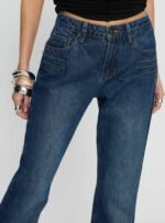 Wide World Mid Rise Bootleg Jeans Mid Blue - Image 6