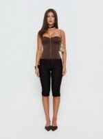 Jazzy Strapless Corset Top Chocolate - Image 7