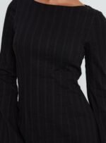 Alfalfa Long Sleeve Mini Dress Black - Image 5