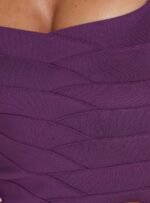 Izabette Halter Bandage Mini Dress Fresh Purple - Image 6
