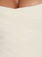 Izabette Halter Bandage Mini Dress Cream - Image 6