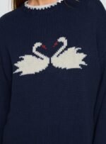 Swan Lake Love Knit Jumper Navy - Image 6