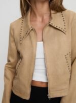 Hurleigh Faux Suede Jacket Brown - Image 7