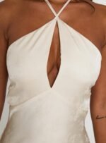 Limosina Halter Maxi Dress Champagne - Image 5