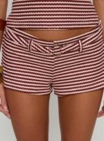 Olimpia Belted Micro Short Red Stripe - Image 6
