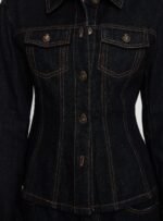 Rider Denim Jacket Dark Denim - Image 7