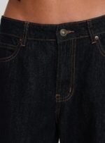 Top Model Low Rise Straight Leg Cuffed Jean Dark Denim - Image 6