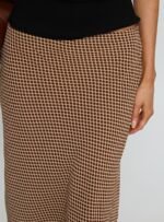 Suella Asymmetrical Midi Skirt Brown Polka Dot - Image 6