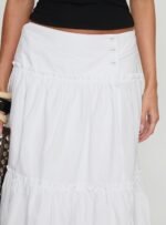 Cascades Low Rise Midi Skirt White - Image 6