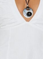 Claudiana Gathered Halter Top White - Image 6