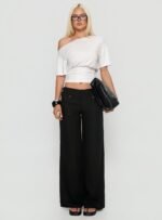 Ashlinn Off Shoulder Drapey Top White - Image 7