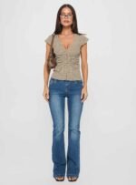 Indulgence Corset Top Beige Check - Image 7