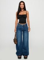 Duster Mid Rise Baggy Jeans Dark Wash - Image 7