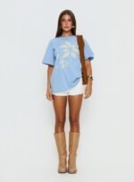 Full Bloom Oversized Graphic Tee Washed Blue - Image 7