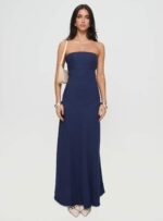 Yahir Strapless Maxi Dress Navy - Image 6