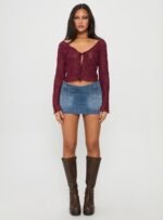 Darbi Denim Mini Skort Mid Blue - Image 7