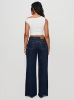 Darla Low Rise Straight Leg Jean Dark Blue Wash Petite - Image 5