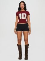 Baseline Low Rise Rib Shorts Black - Image 7