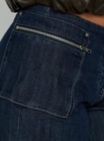 Paltrow Mid Rise Wide Leg Cargo Jeans Dark Blue Wash - Image 7