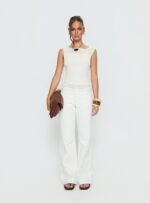 Buenos No Waist Low Rise Straight Leg Jeans White - Image 7