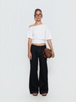 Buenos No Waist Low Rise Straight Leg Jeans Raw Denim - Image 7