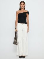 Catiana Low Rise Wide Leg Jeans White - Image 7